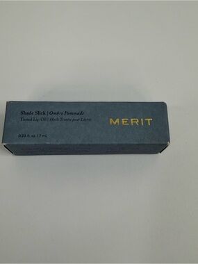 NIB MERIT Shade Slick Tinted Lip Oil Pink Beet Full Size Clean Vegan